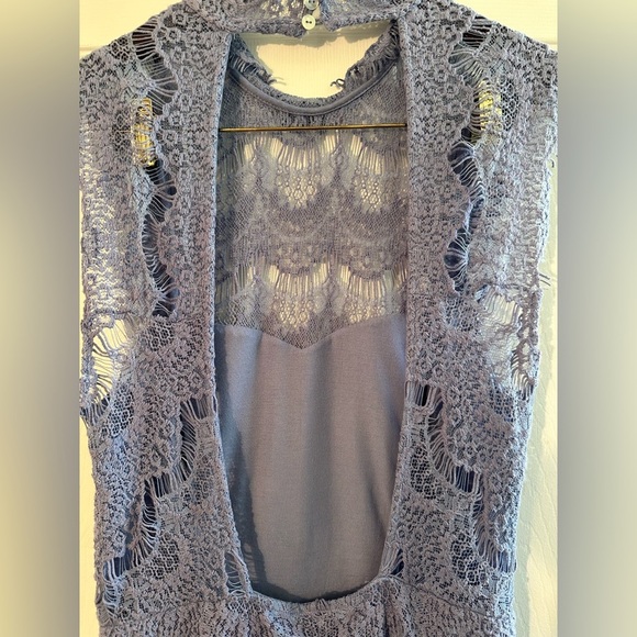 FREE PEOPLE Intimately MD Daydream Eyelash Lace Mini Dress Open Back Lined SEXY - Picture 11 of 16